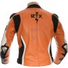 RTX AKIRA Orange Leather Motorcycle Biker Jacket